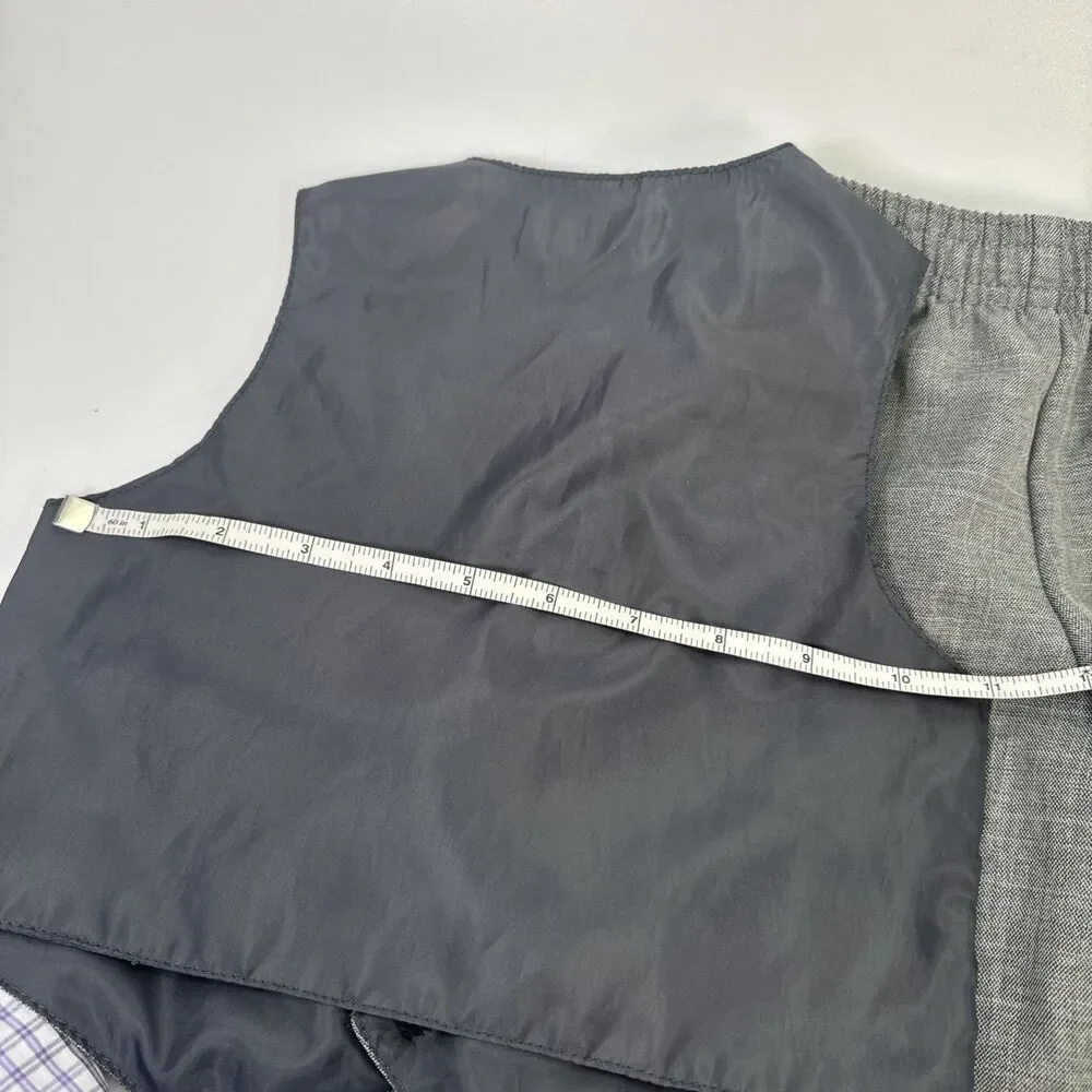 Van Heusen Baby Boy Shirt Vest Pants Tie Outfit 12 Month Gray Purple